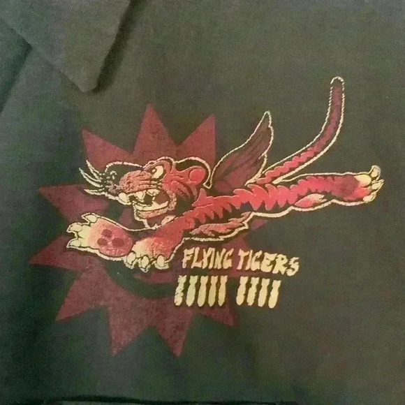 Red Kar Flying Tigers Shirt size L - Picture 2 of 4